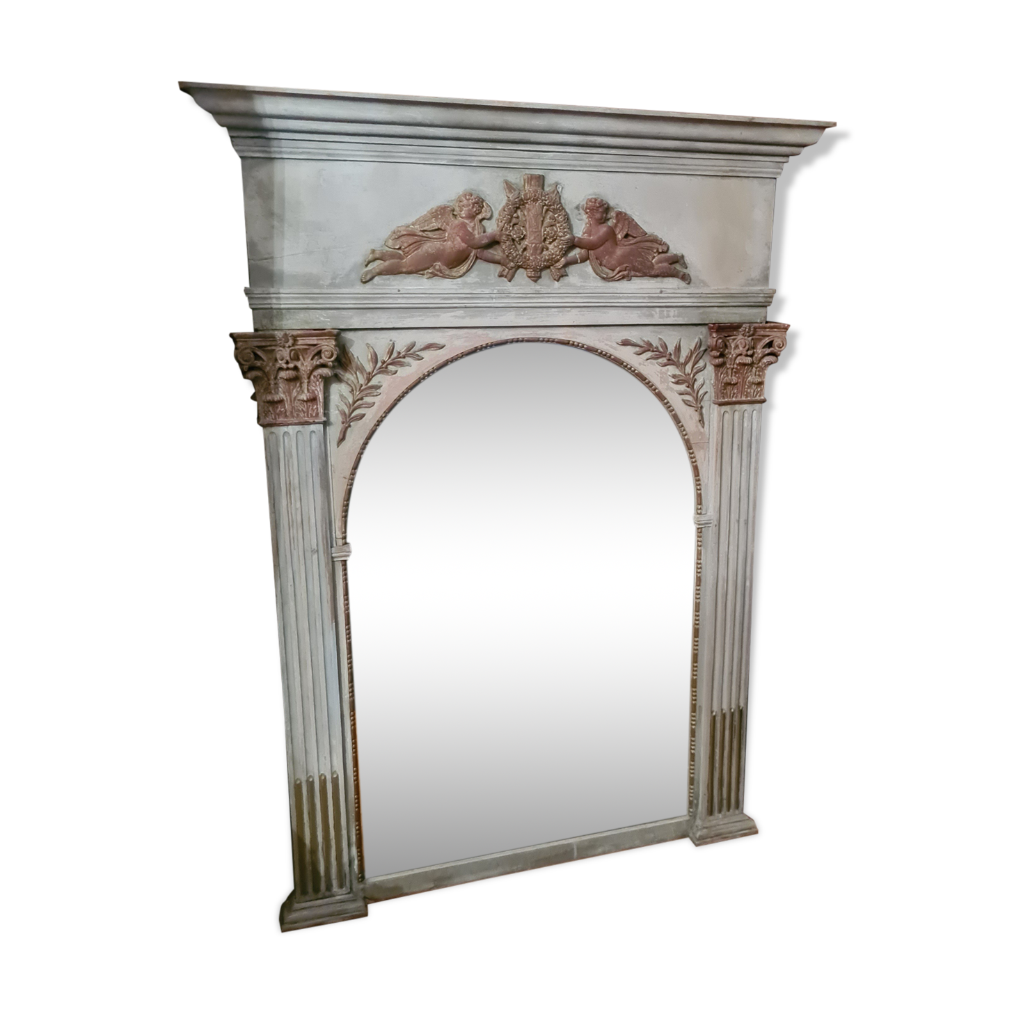 Trumeau in lacquered wood late eighteenth, early nineteenth