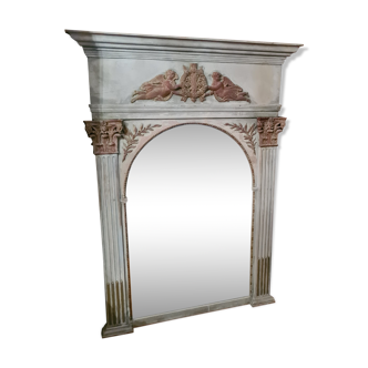 Trumeau in lacquered wood late eighteenth, early nineteenth