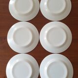 Set of 6 old flat plates