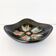Matte and iridescent black ceramic dish 1960