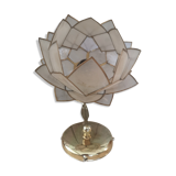 70s golden vintage flower-shaped wall sconce