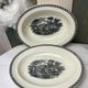 Set of 2 oval dishes in Wedgwood porcelain model "Lugano" old