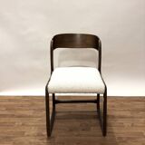 Baumann sleigh chair reupholstered in terry cloth