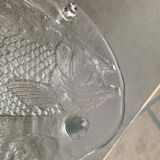 Large Vintage Glass Plate in the Shape of a Swedish Fish by Pukeberg Glass