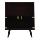 Danish Display Cabinet with Glass Doors and Contrasting Finish, 1970s