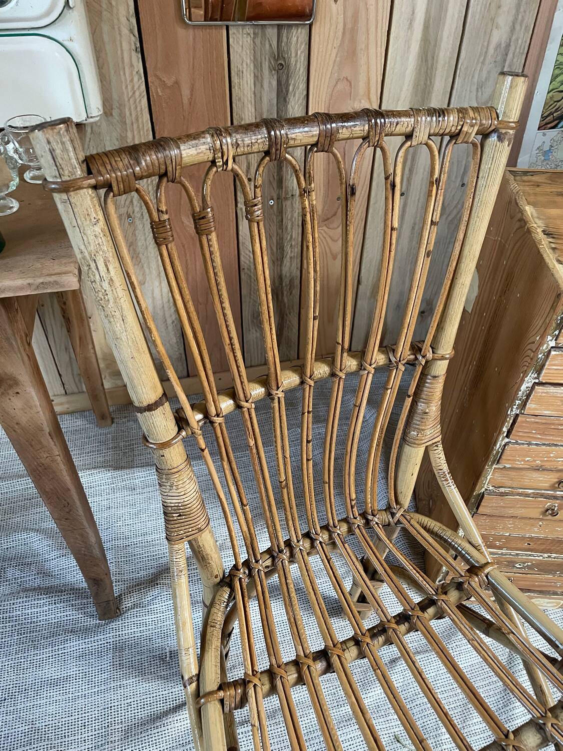 Paire de chaises en rotin