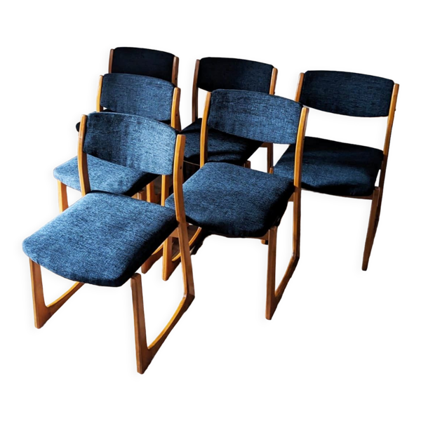Lot de 6 chaises traîneau par self