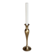 Large antique brass candle holder in Art Deco style