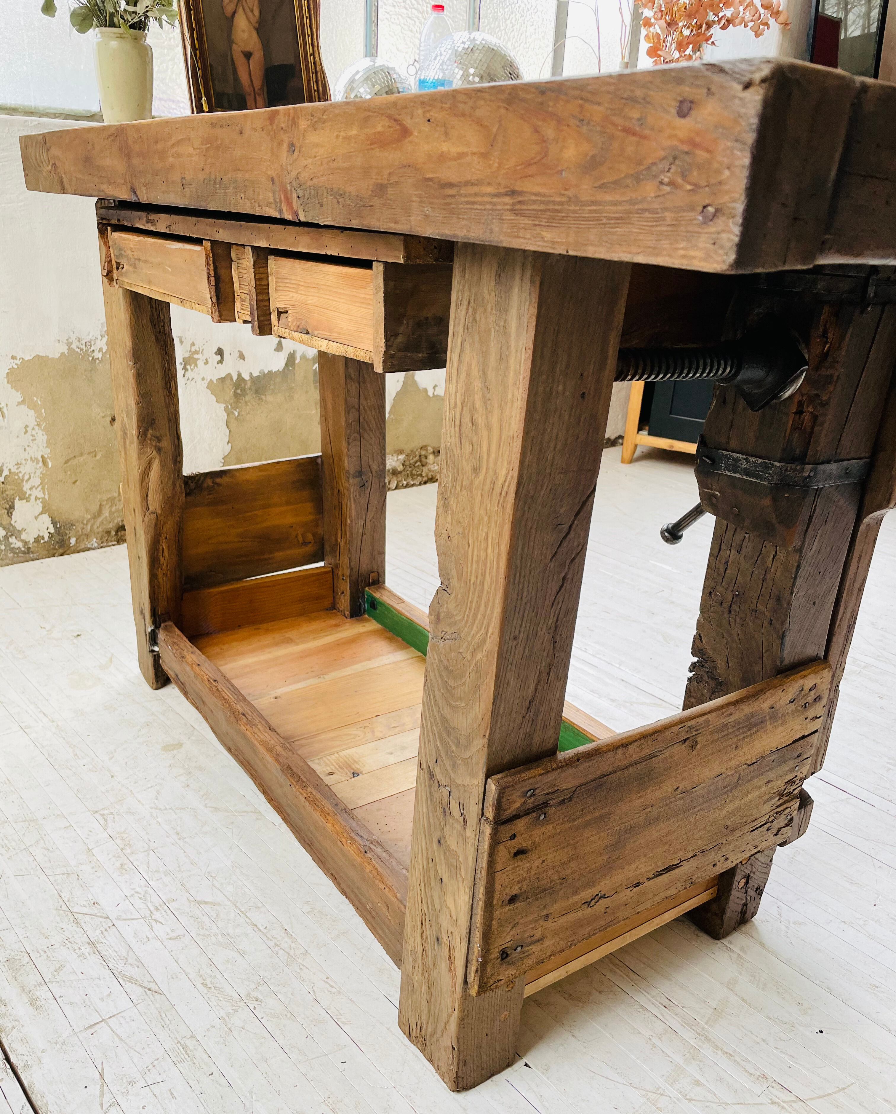 Small oak workbench