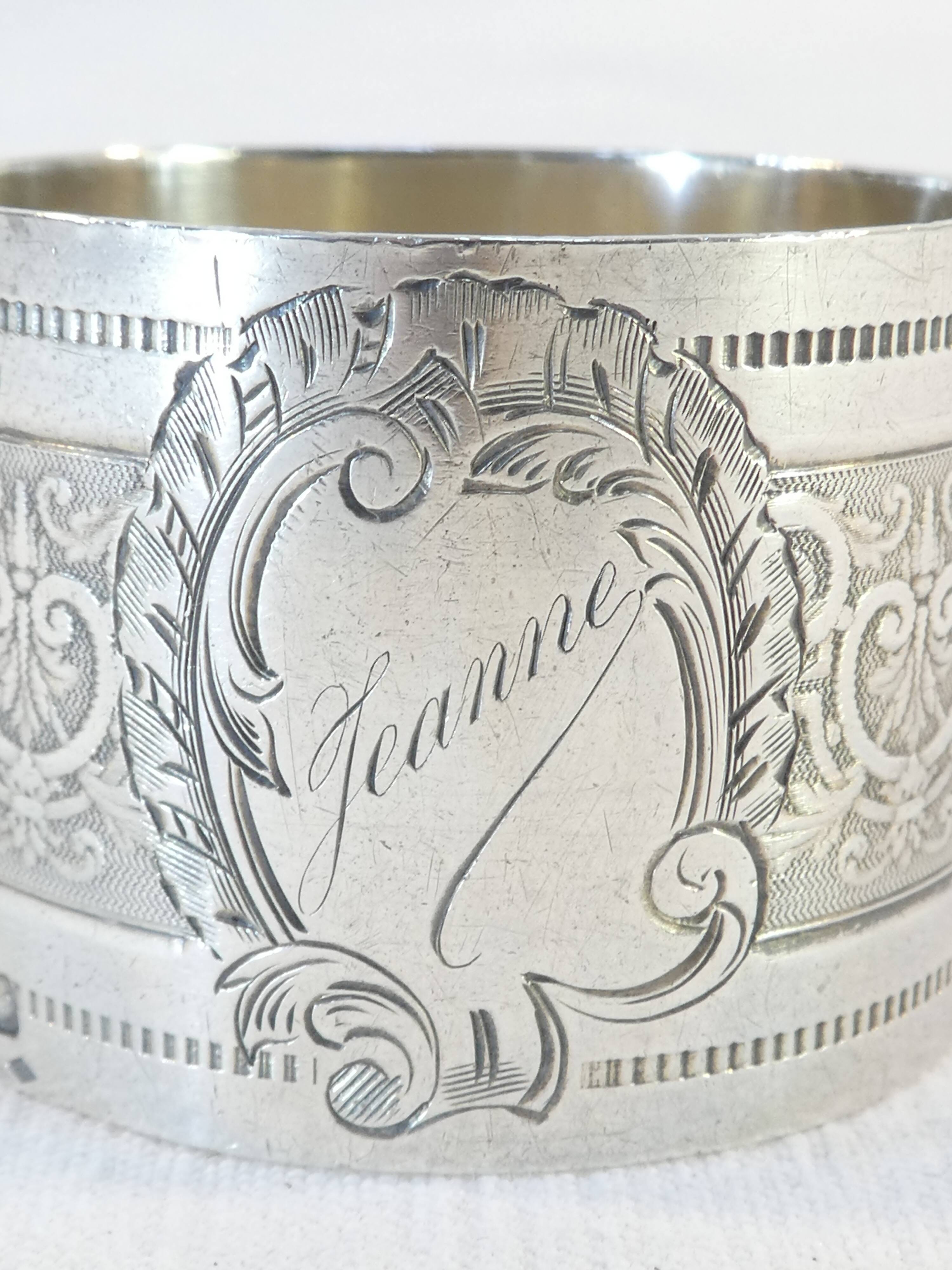 Solid silver towel round minerva orfevre hage henri