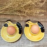 2 vintage “hen” egg cups