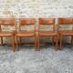 Chaises Maison Regain  en orme et cuir