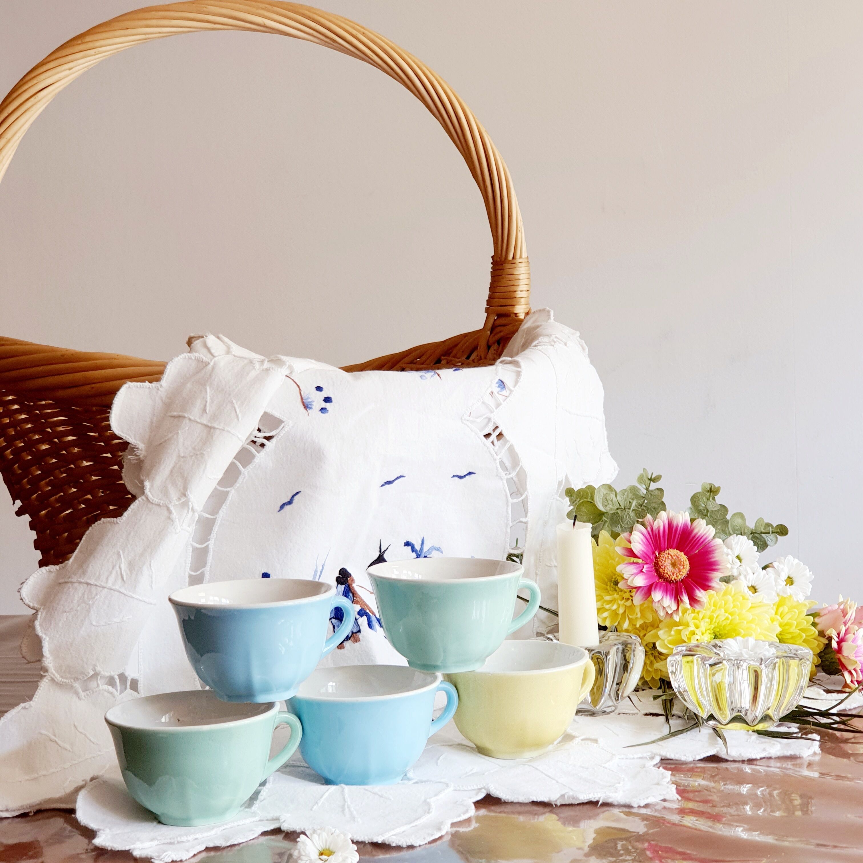 5 cups pastel lot FB Badonviller