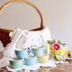 Lot de 5 tasses pastel FB Badonviller
