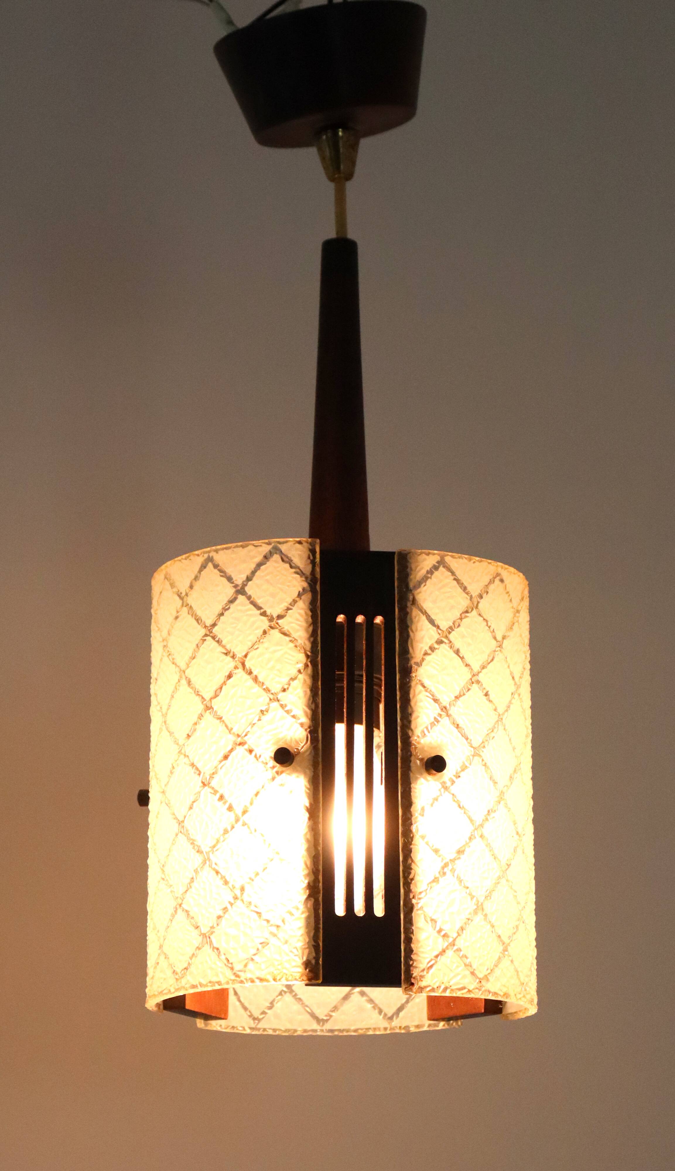 vintage  Glazen hanglamp 'Meerhoven'