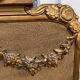 Miroir ancien en bois doré 128 x 68 cm