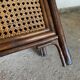 Meuble de rangement en rotin tissé et bambou vintage années 70