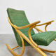 Rocking-chair vintage en bois courbé
