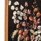 Tableau fleurs sur fond noir, années 50