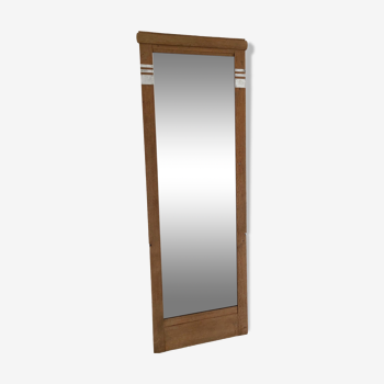 Solid oak mirror, Art Deco style