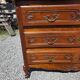 Curved commode in Louis XV style made of cherry wood.