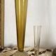 Soliflores vintage en verre bullé teinté
