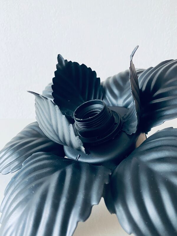 Applique murale ou plafonnier vintage fleur design Italien, Masca