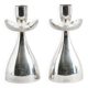 Pair of silver candlesticks by Gosthlin, Sweden, 1960. Signed.