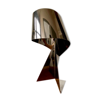 Ribbon salon lamp design Claire Norcross limited edition chrome brown