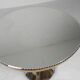 Art Deco coffee table, side table, with mirror glass and walnut veneer, 1930s