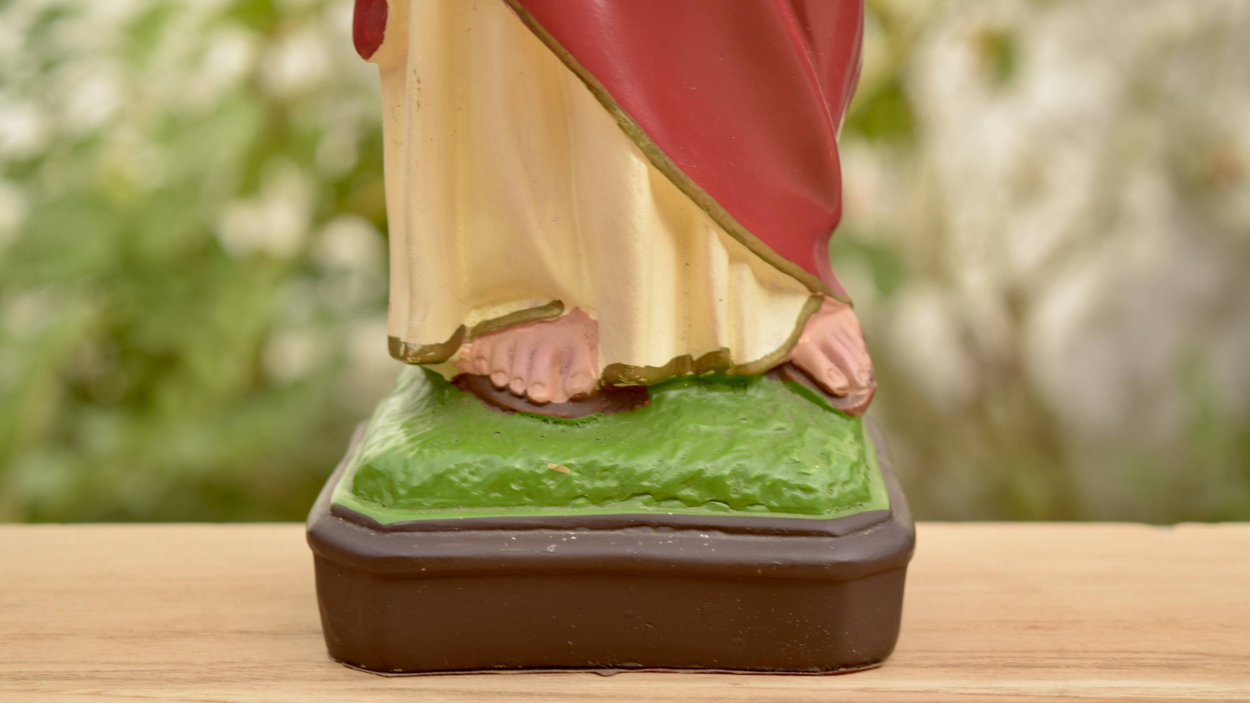 Sacred Heart of Jesus statuette in hand-painted resin - 40 cm - Made in Italy