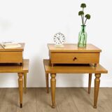 Vintage bedside double trays feet balls