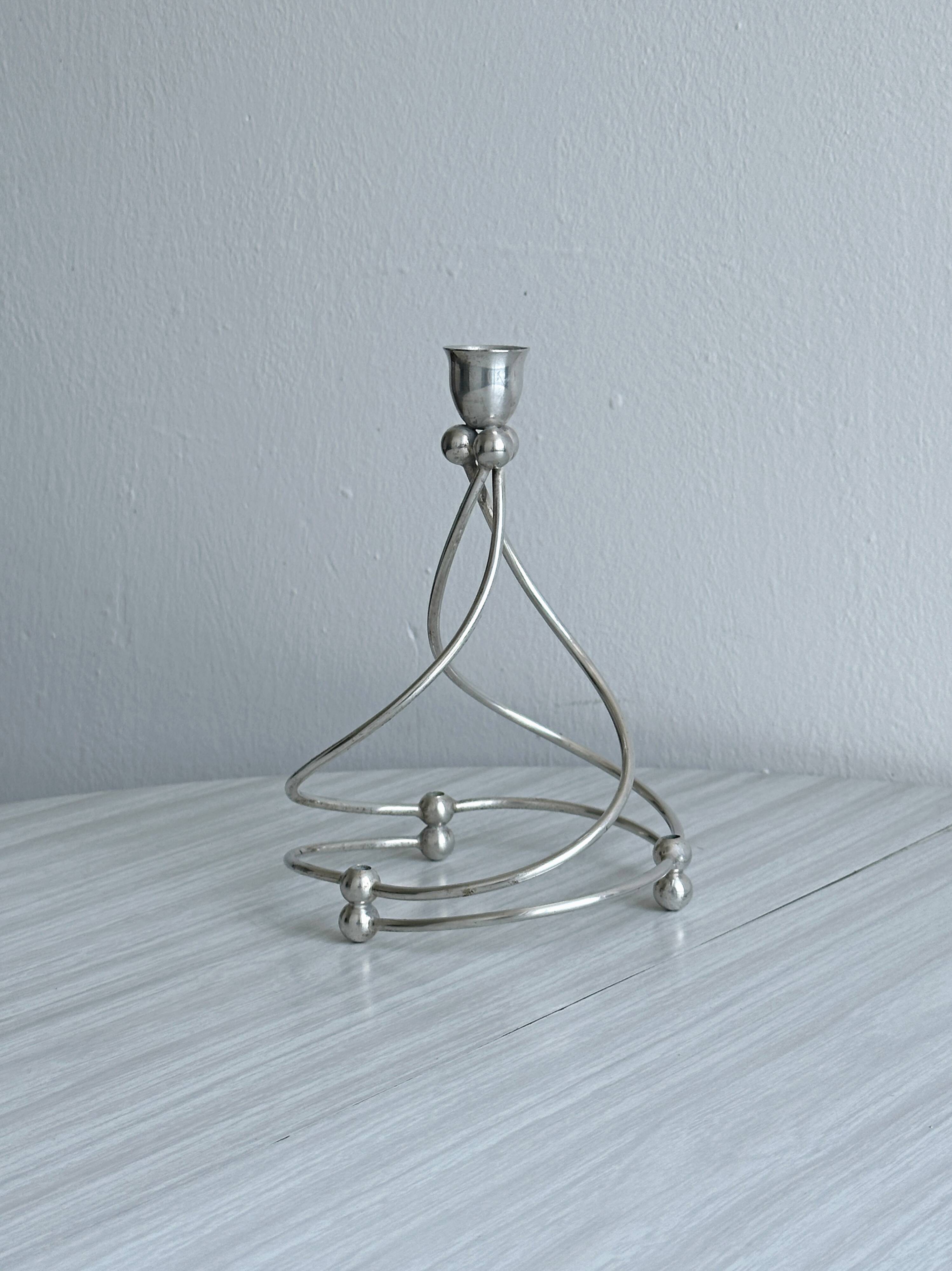 Silver-plated candlestick