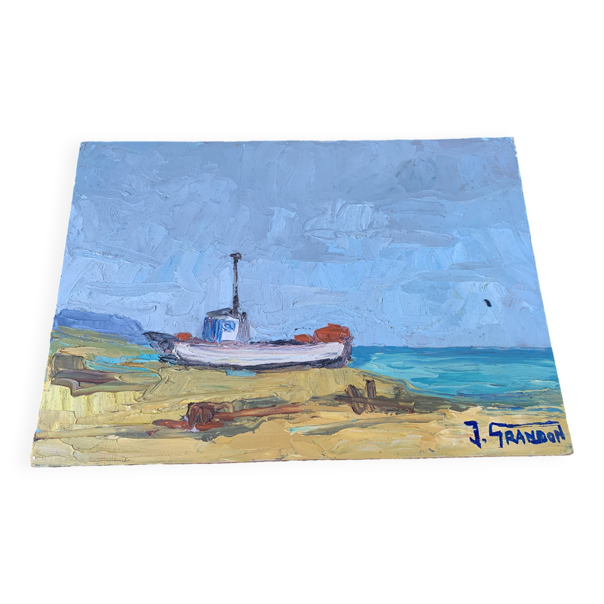 Beautiful signed seascape painting 33 x 24