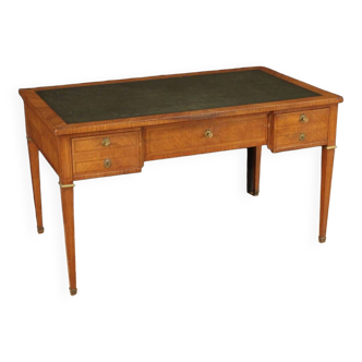 French inlaid wood writing desk in Napoleon III style