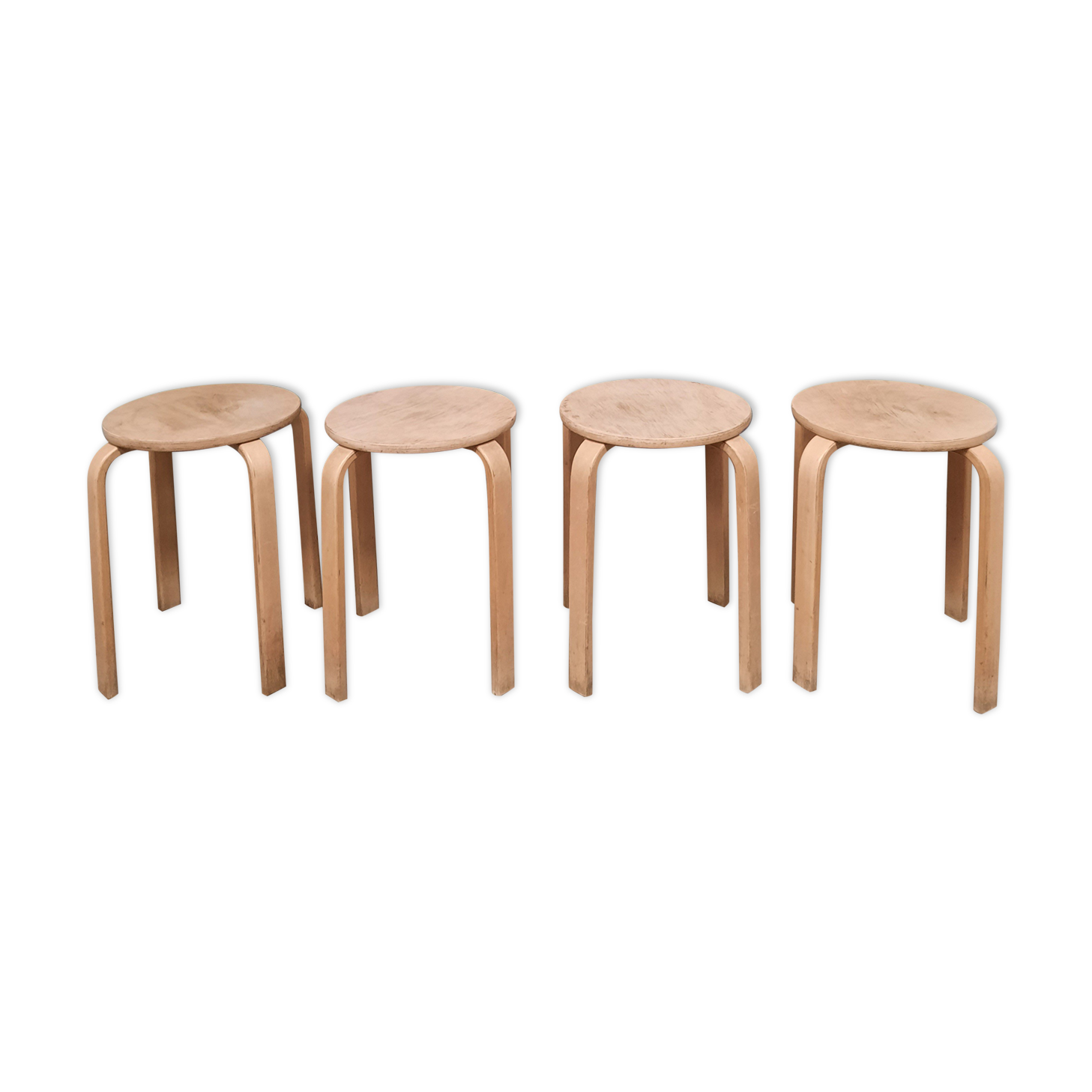 Series of 4 scandinavian stools