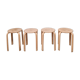 Series of 4 scandinavian stools
