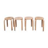 Series of 4 scandinavian stools