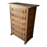 Scottish chest of drawers in olive wood – 6 drawers