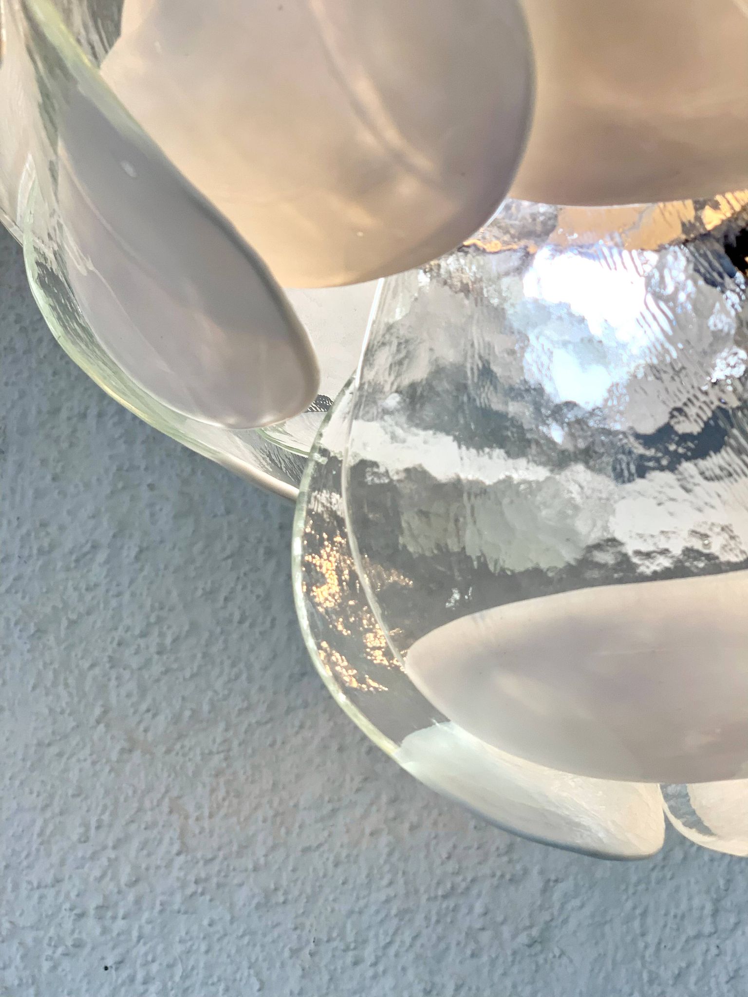 Murano glass petal chandelier by Carlo Nason for Mazzega