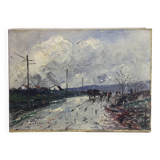 E. Febvre - Oil On canvas “caravan”