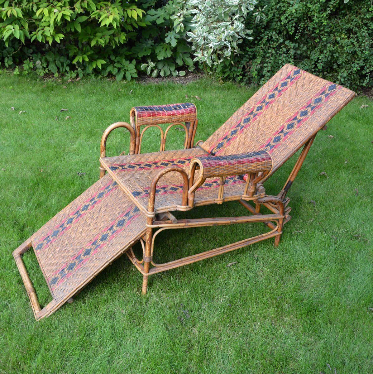 Transat Ancien Art Déco in vintage rattan 1920