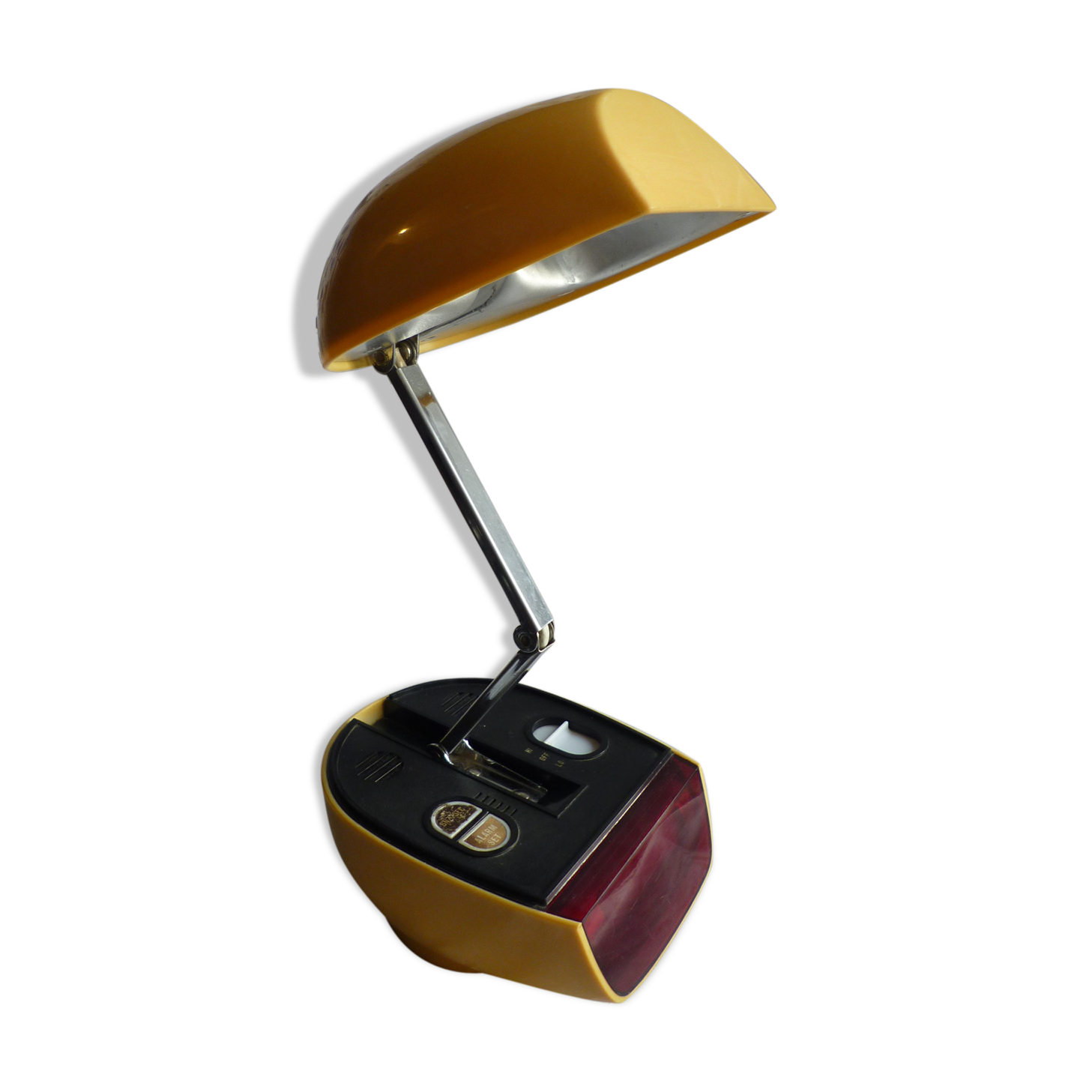 Articulated bedside alarm alarm lamp "Space Age" 70s