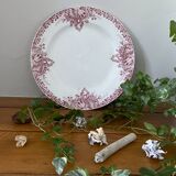 Antique serving platter in Saint-Amand earthenware (Nord)