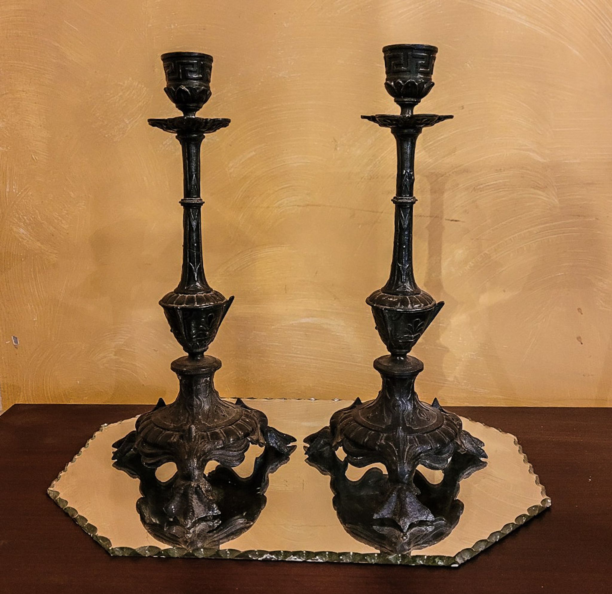 Pair of candle holders