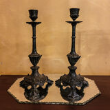 Pair of candle holders