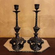 Pair of candle holders
