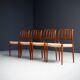 Set de 4 chaises à manger rembourrées par Niels Otto Møller Danemark années 1960