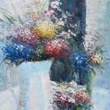 Table HST/P "Bouquet of light" signed Kenwick school of the twentieth century