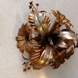 Golden flower sconce